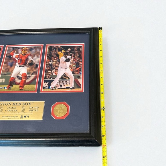 Framed Manny Ramirez, Jason Varitek, and David Ortiz Display With Infield Dirt - Picture 7 of 8